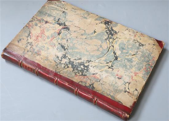 DOVER: Darell, William - The History of Dover Castle, 1st edition, 19th century half morocco, with folding plan, frontis